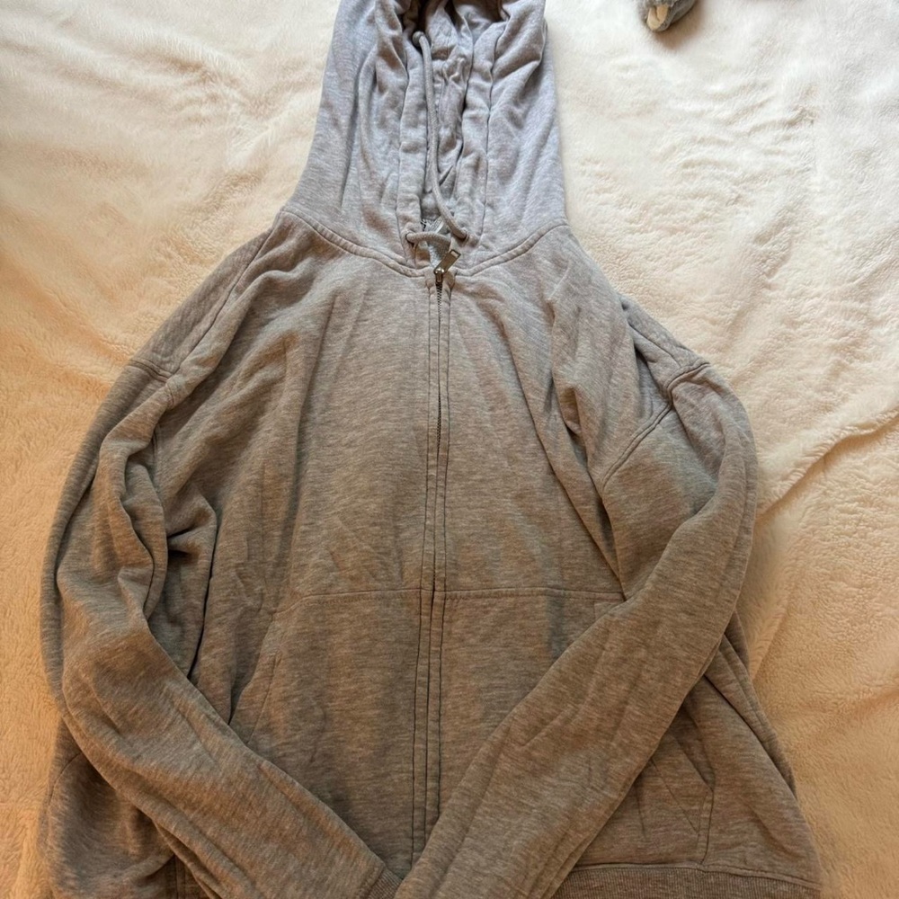 Gray Zip-Up Hoodie